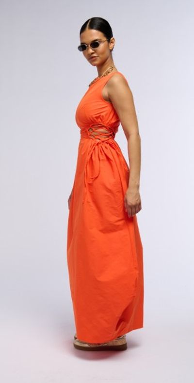 chinese dress ladies Alina Floral Palmer Poplin Tiered Maxi Dress Curve 1XL main image 1