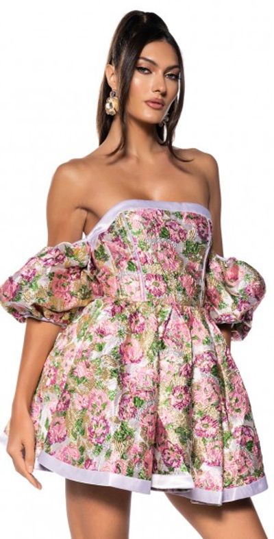AKIRA - ANNABELLE BROCADE MINI DRESS