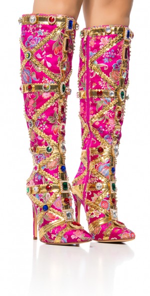 AZALEA WANG - CONFIDENT EMBELLISHED BOOT IN PINK