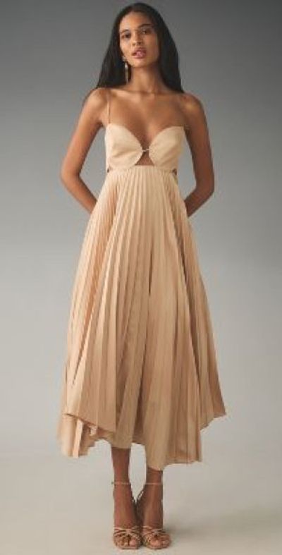 strapless open back dress Amelie Midi Dress - Blue / White