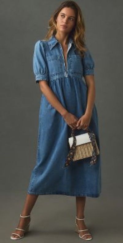 ALIGNE Gabriella Short-Sleeve Midi Dress