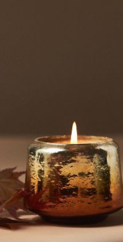 Anthropologie By Anthropologie Pumpkin & Sweet Vanilla Glass Jar Candle