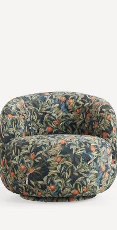 Anthropologie Cosette Lilith Velvet Swivel Chair