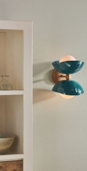 【アンソロポロジー】Emile Chrome Double Sconce オーク材 Emile Chrome Double Sconce Wall Light | AnthroHome