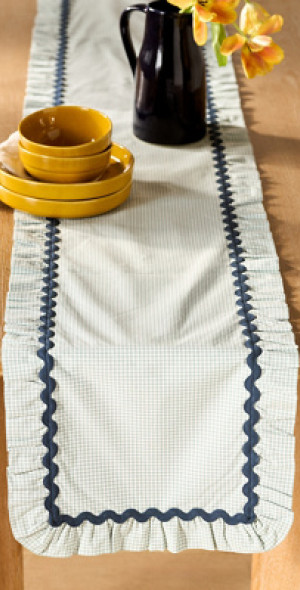 Anthropologie - Ruby Ric Rac Pleated Table Runner