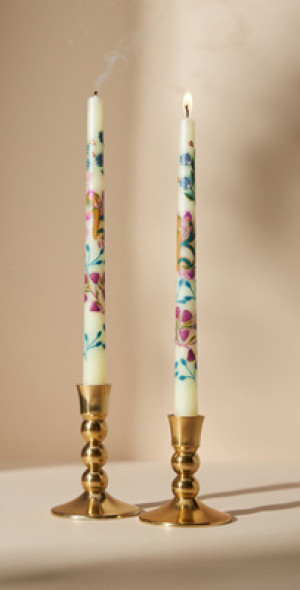 Venetian Handpainted Garden Taper Candles