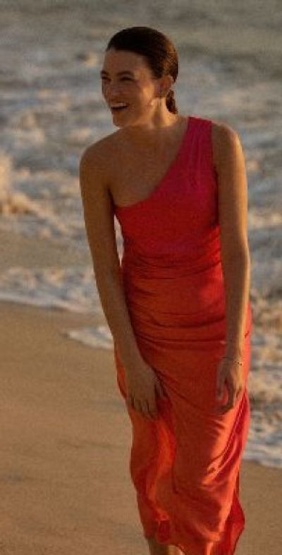 beach riot sol dress 2603 Slate Blue Satin One-Shoulder Colors:Olive CareHand wash