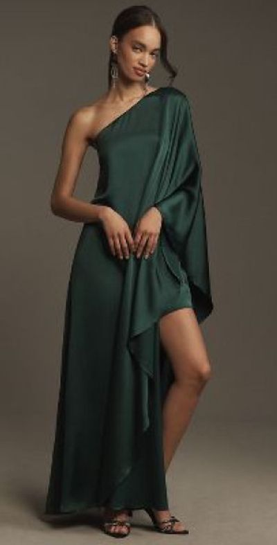 BHLDN - Tiana One-Shoulder Satin Maxi Dress