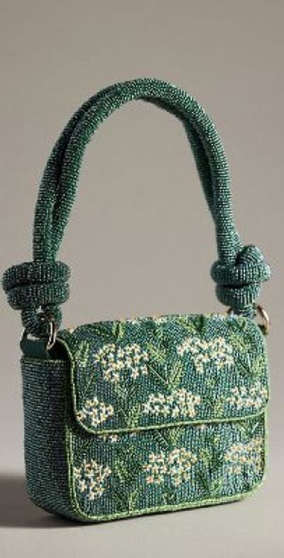 By Anthropologie - The Fiona Beaded Bag: Knotted Flora Edition display picture 2