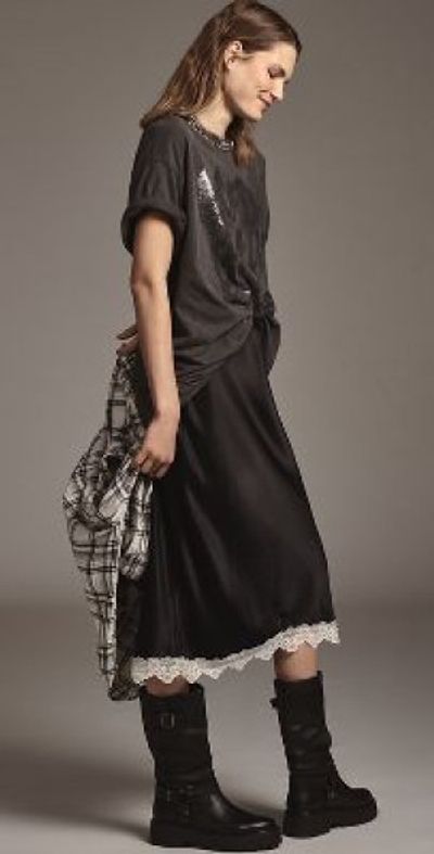 By Anthropologie - The Tilda Slip Skirt: Lace-Trimmed Edition