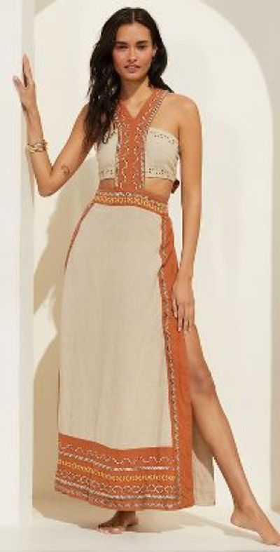 green emerald velvet dress Embroidered Palm Tree Embroidered Halter Top Midi Dress E6095A2319  Agua  de Coco