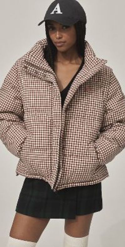 Damson Madder Jennifer Check Puffer Jacket