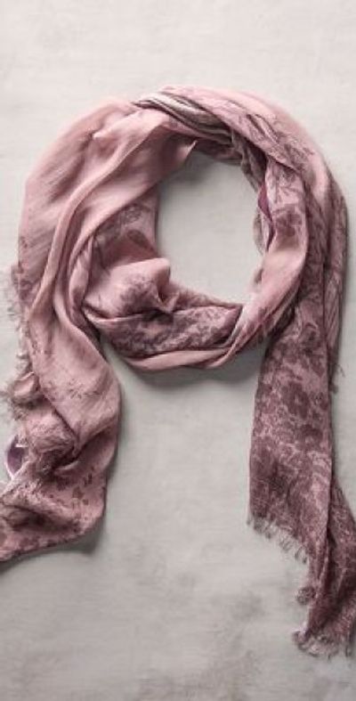 Elizabeth Gillett Celeste Floral Border Scarf