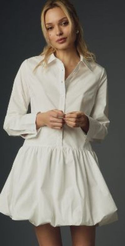 knee length dresses for ladies English Factory Puff Sleeves Mini Dress - size Large main image 0