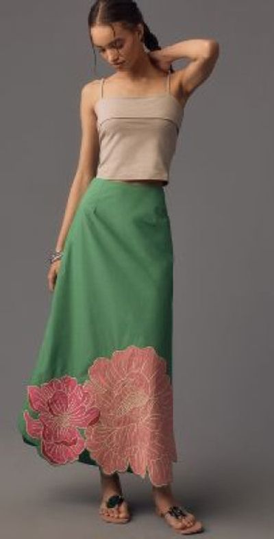 Farm Rio Full Floral Maxi Skirt