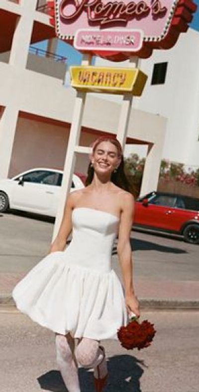 jenny yoo mini dress Mini White Dresses for Courthouse Weddings Jenny Yoo