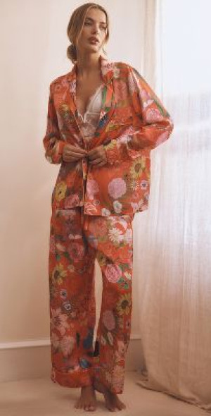 Karen Mabon Long-Sleeve Sunflower Pajama Set