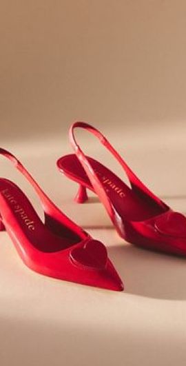 Kate Spade Lover Kitten-Heel Slingbacks