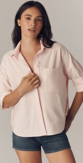 Maeve Mabel Boxy Oxford Shirt Top