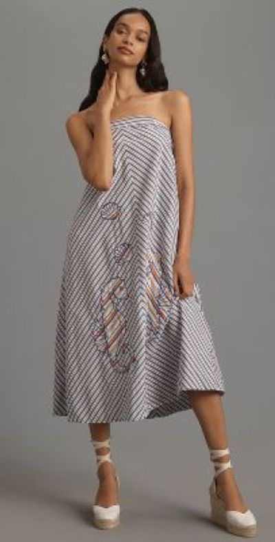Maeve - Strapless Canopy Midi Dress