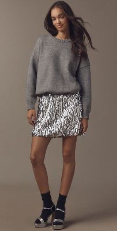 sequin twofer dress Buttondown Sequin Twofer Mini Dress