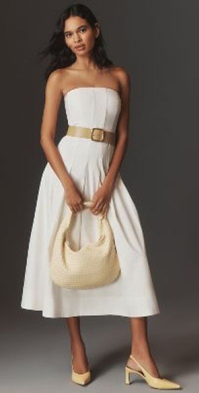 Mare Mare - Strapless Seamed A-Line Midi Dress
