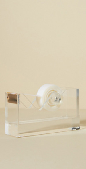 thumbnail image 2 of Russell+hazel Acrylic Tape Dispenser, Clear With Gold-Toned Hardware, 1-13/16" X 6" X 3-3/8" (31734) &ndash 2 of 9