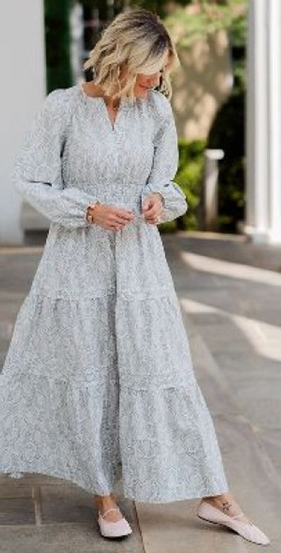 The Somerset Collection by Anthropologie - Loverly Grey x Anthropologie:  The Somerset Maxi Dress: Long-Sleeve Edition