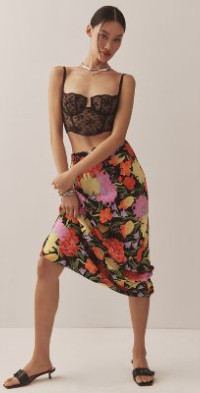Yukiko Noritake - Asymmetrical Floral Midi Dress