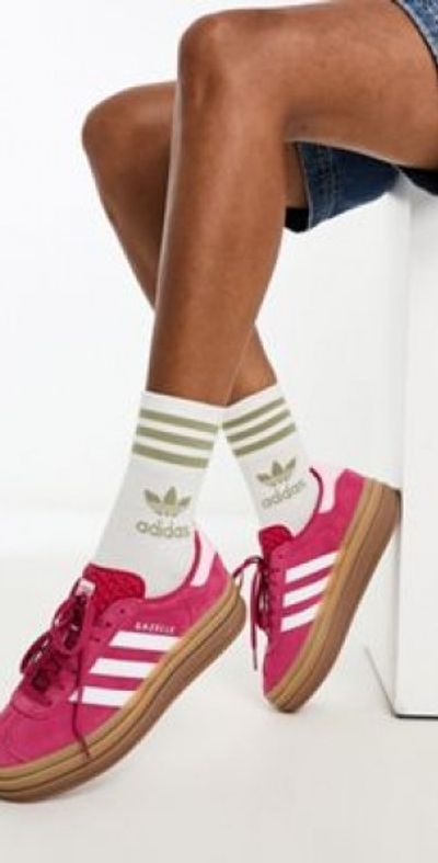 adidas gazelle silver green womens Adidas Gazelle Bold W In Burgundy For Women main image 1