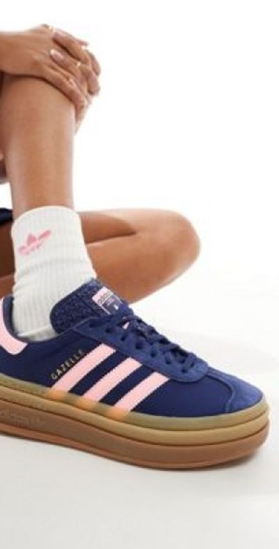 adidas gazelle silver green womens adidas Gazelle Bold Shoes - Women's - Aurora Coffee / Light Pink / Gold