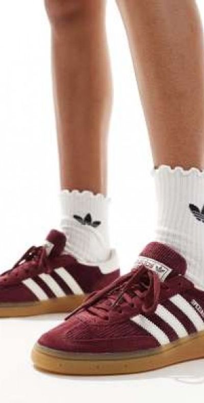 adidas gazelle silver green womens adidas JP5330 Samba OG Maroon Sand Strata Pony Womens Lifestyle Shoe