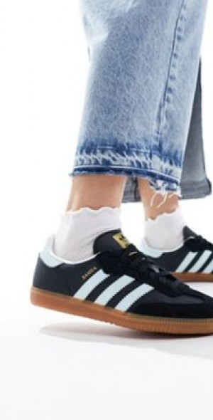 adidas Originals - Samba OG sneakers in black and light blue