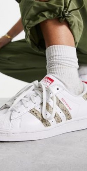 Shell Toe Adidas Superstar Snake Stripe Adidas Originals W's Superstar 80's  