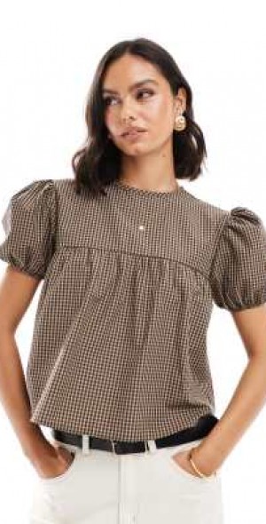 asos puff sleeve top