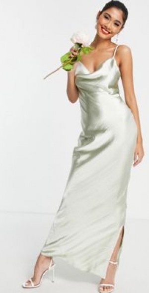 Cami Maxi Dress Lace Up Back Slip Dress ASOS DESIGN Bridesmaid