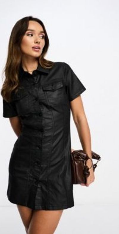 princess polly baby blue dress Leely Women Black Pencil Midi Blazer Dress with Sleeves Double Breasted Peak Lapel Tuxedo Dress with Buttons main image 0