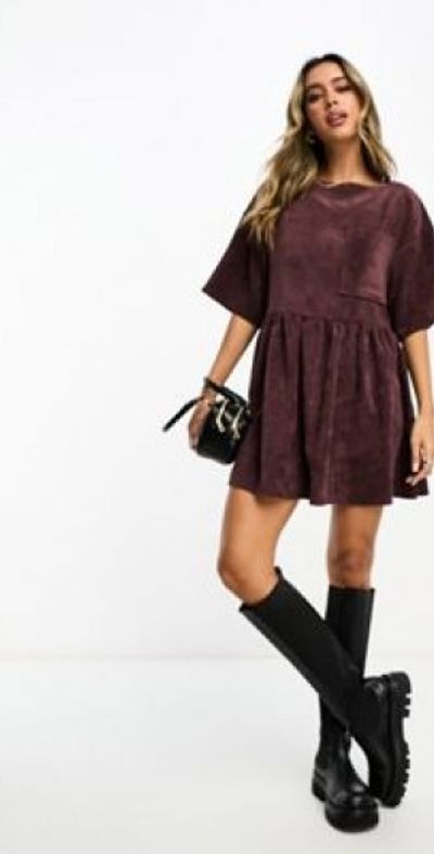 asos brown leather dress Stunning Light brown golden mustard Gown – Shopping World main image 1