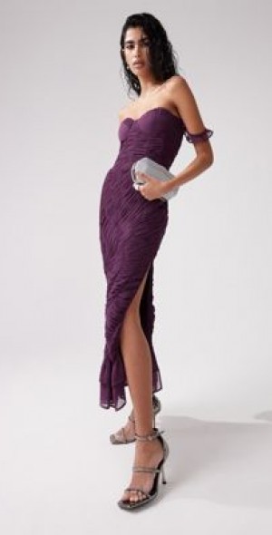 Midi Asos Occasion Dresses ASOS DESIGN Curve Velvet Embellished