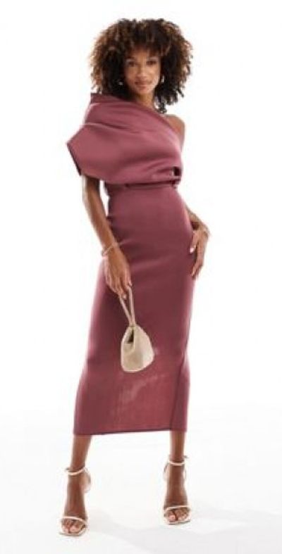 knee length dresses for ladies Betsy & Adam Petite Off-The-Shoulder Ruffle Sheath Dress - Green