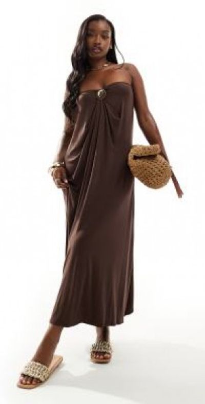 brown trapeze dress Joseph Ribkoff Black/Brown Georgette Animal Print Trapeze Dress Style 253148 Black/Brown / 12