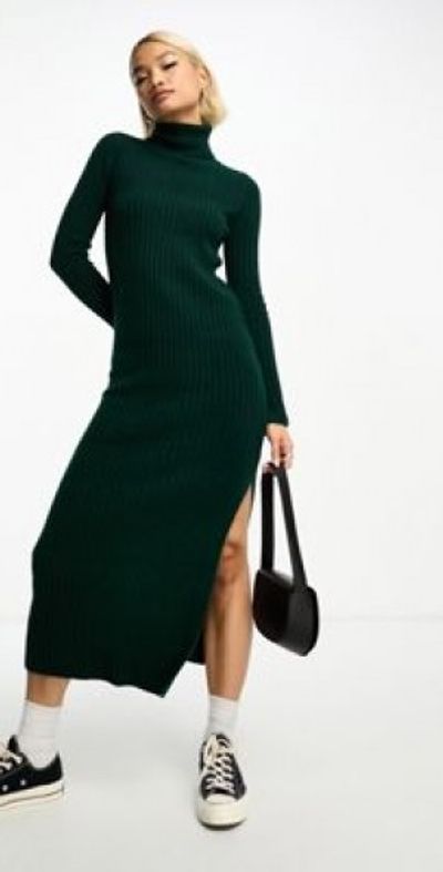asos design high neck maxi dress in green Rent Asos Design Flutter Sleeve Cowl Neck Maxi Dress In Apple Green