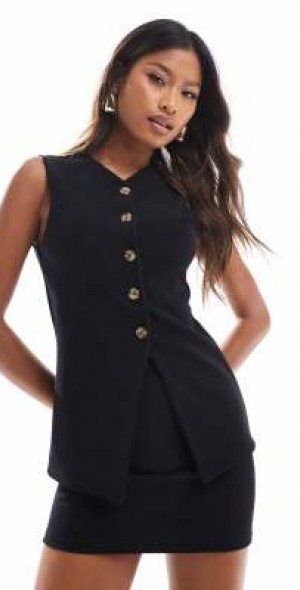 asos black vest top