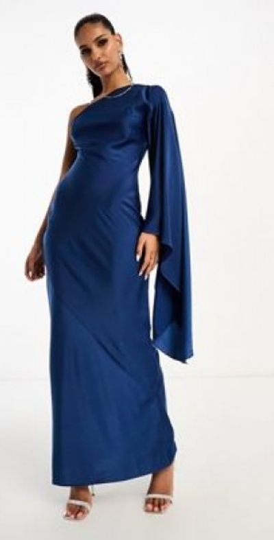 strapless open back dress Isadora One Shoulder Split Maxi Dress main image 1