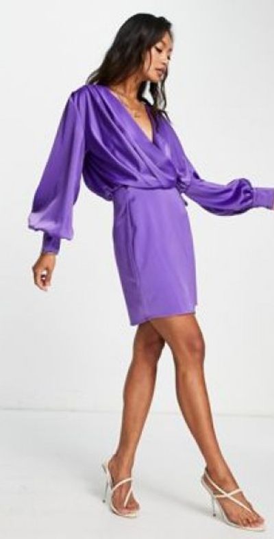 asos wrap mini dress ASOS DESIGN wrap mini shirt dress in olive