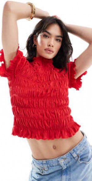 asos shirred top