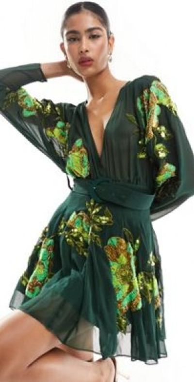 satin green homecoming dress Zapakasa Women Sage Green Satin Corset Short Homecoming Dress with Lace  Spaghetti Straps Tight Ruched Cocktail Dress with Slit main image 0