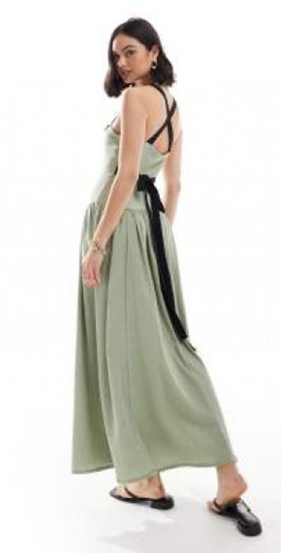 glitter grey dress Azazie 2026 Corset Lace Up A-Line Prom Silver Gown charcoal grey dark grey dress main image 0