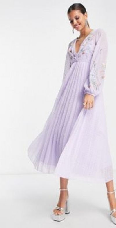 fitted lace wedding dress Flossie Lilac Maxi Sleeveless Dress - US 4 main image 1