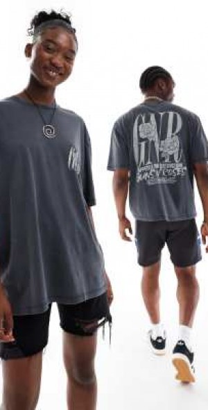 OVERSIZED BAND TEE - BLACK/MULTI READ MY GLYPHS